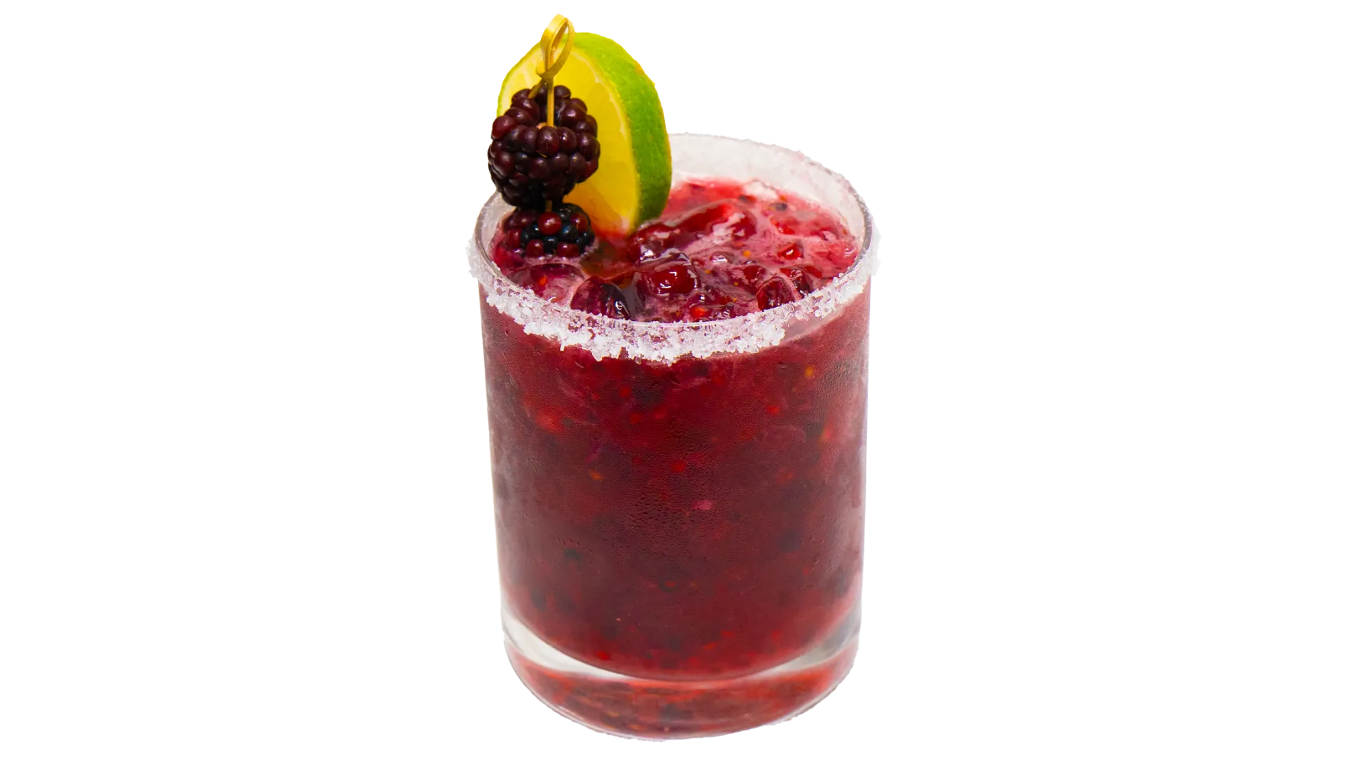 Blackberry caipirinha with fresh blackberries and lime