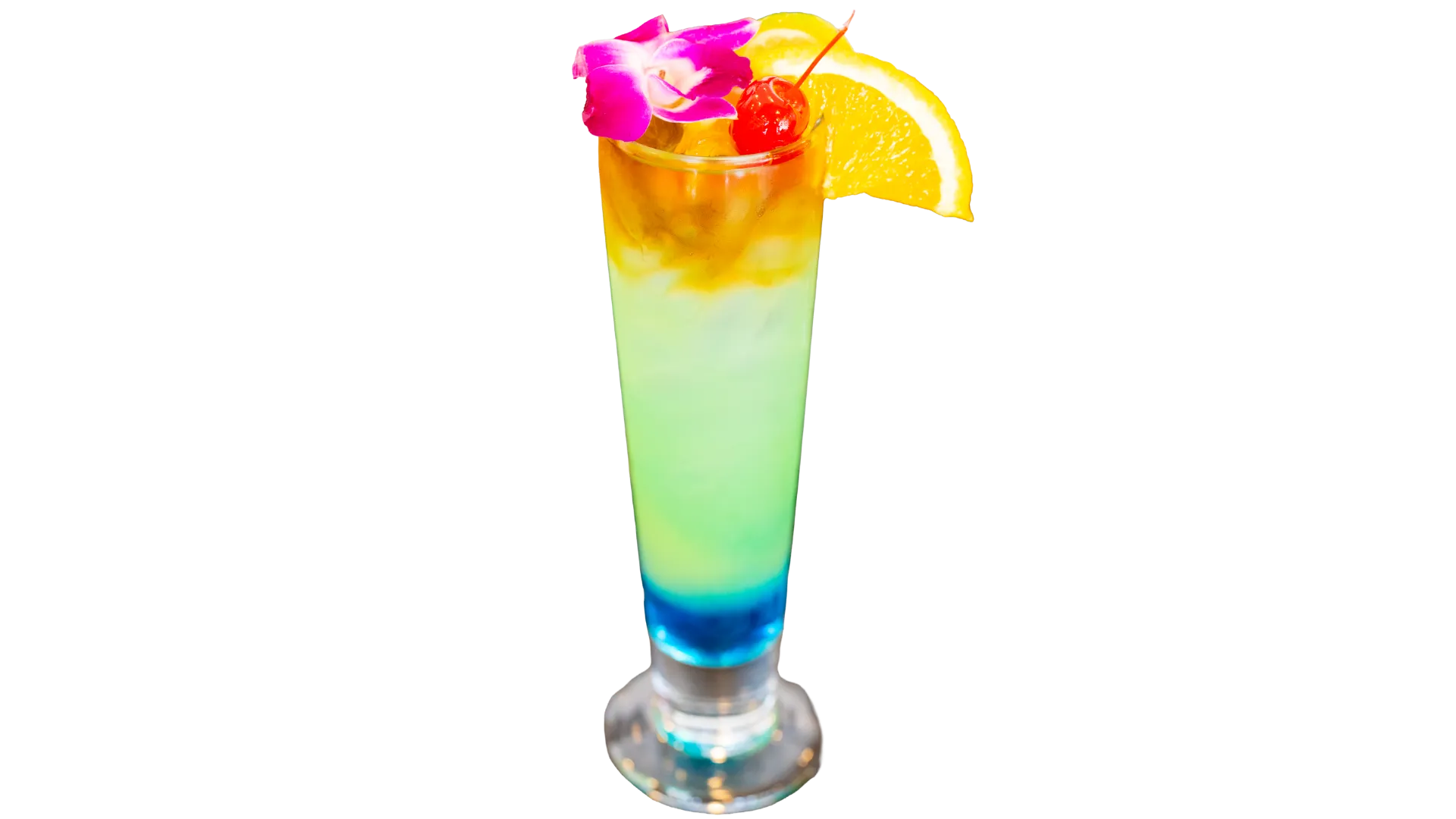 Henny Island cocktail served over ice with citrus garnish